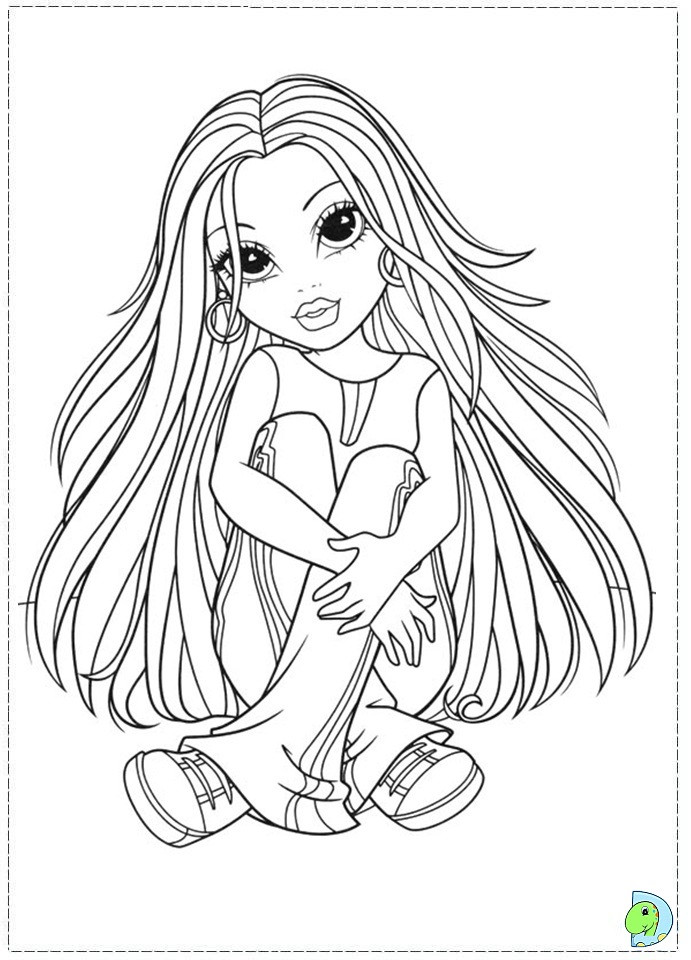Online Printable Coloring Pages For Girls
 Moxie Girlz Coloring page DinoKids