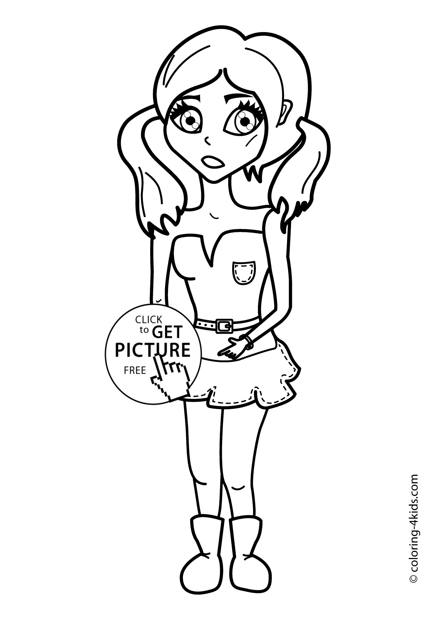 Online Printable Coloring Pages For Girls
 Cute coloring pages for girls printable coloring pages