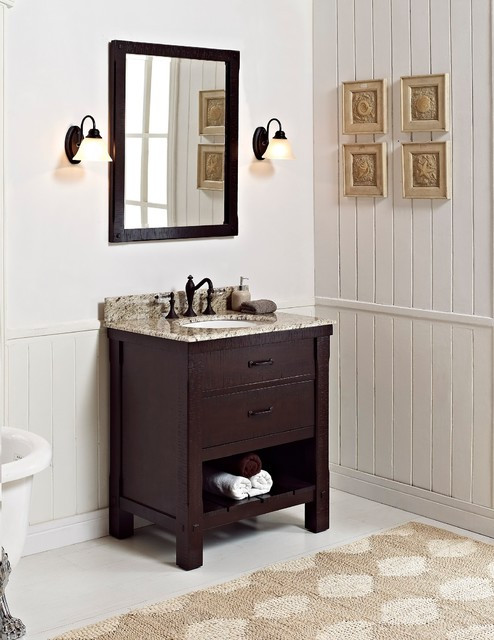Open Bottom Bathroom Vanities
 Fairmont Napa 30" Open Shelf Vanity Modern Bathroom