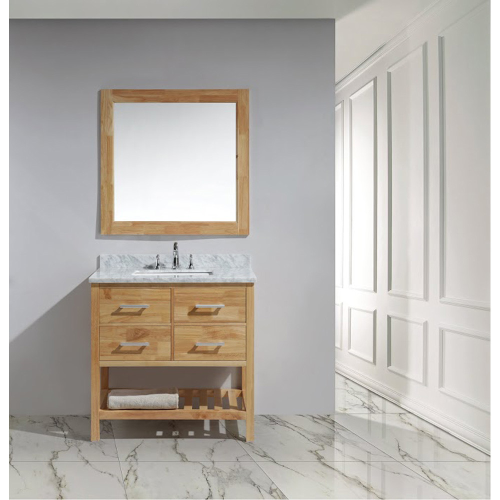 Open Bottom Bathroom Vanities
 Design Element London 36" Vanity with Open Bottom White