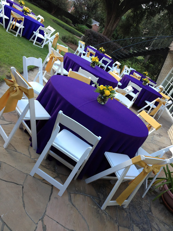 Outdoor College Graduation Party Ideas
 Bliss Events by Rachel Real Party LSU Themed Dinner