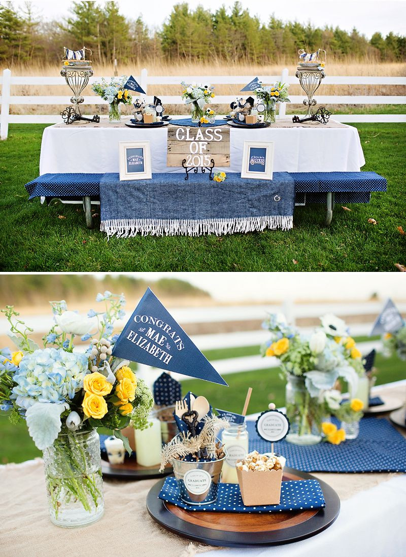 Outdoor College Graduation Party Ideas
 Lovely & Rustic "Keys to Success" Graduation Party