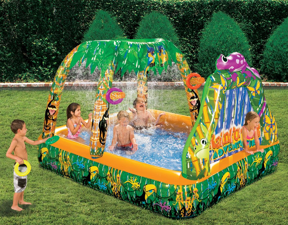 Outdoor Kids Toys
 Inflatable Water Swimming Pool Backyard Garden Rain Forest