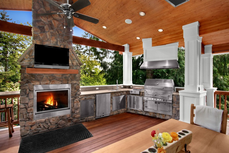 Outdoor Kitchen And Fireplace Ideas
 18 Outdoor Kitchen Designs Ideas