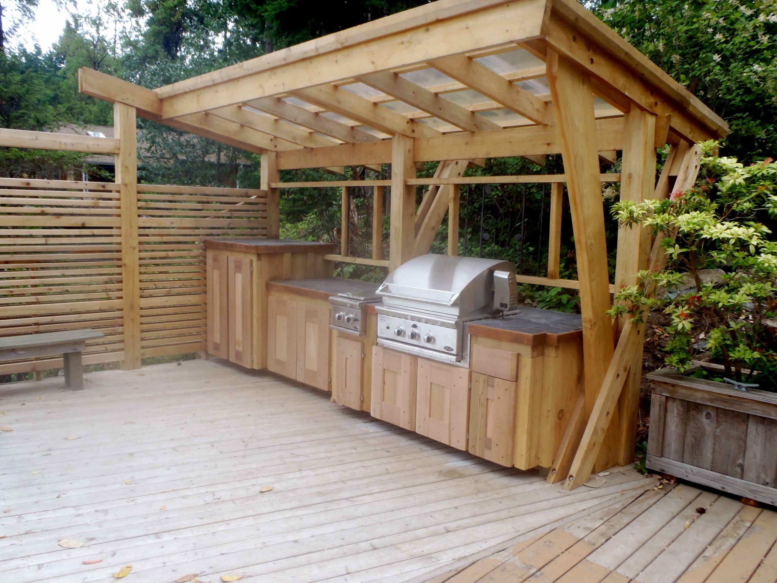 Outdoor Kitchen On Wood Deck
 Pin by Rosalind Trenado on For the Home