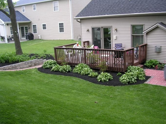 Outdoor Landscape Deck
 Around the deck landscape Gardening Pinterest