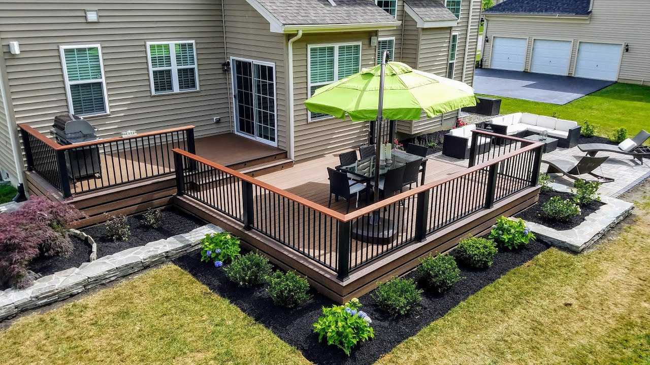 Outdoor Landscape Deck
 Full Backyard Renovation Deck Patio and Landscaping
