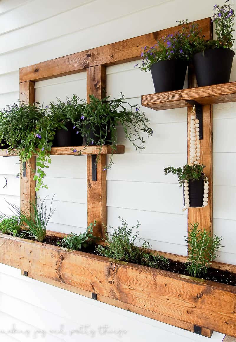 Outdoor Planters DIY
 DIY Vertical Herb Garden and Planter 2x4 Challenge