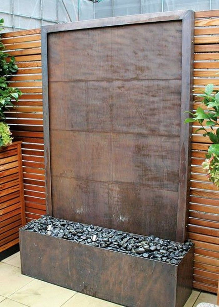 Outdoor Wall Fountains DIY
 How to build a glass waterfall for your backyard