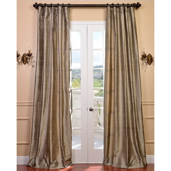 Overstock Kitchen Curtains
 Signature Cashmere Textured Silk 96 inch Curtain Panel