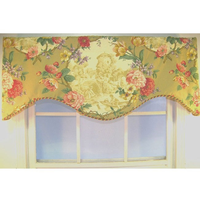Overstock Kitchen Curtains
 Antique Toile Cornice Valance Overstock Shopping Great