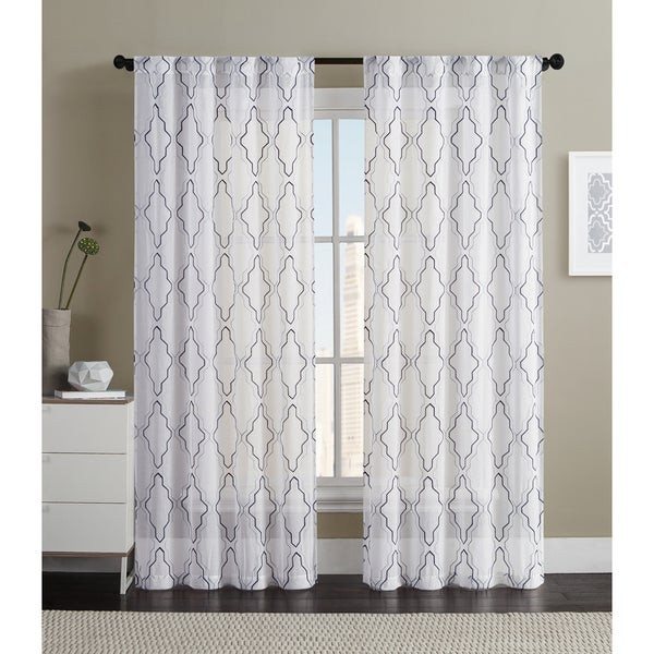 Overstock Kitchen Curtains
 OVERSTOCK EXCLUSIVE VCNY Dixon Embroidered Sheer Curtain