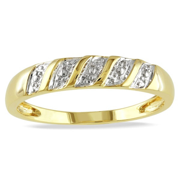 Overstock Wedding Bands
 Shop Miadora 10k Yellow Gold Men s Wedding Band Ring