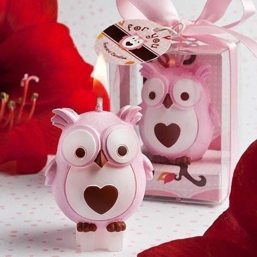 Owl Baby Shower Gifts
 30 Adorable Pink Owl Candles Baby Shower Favors