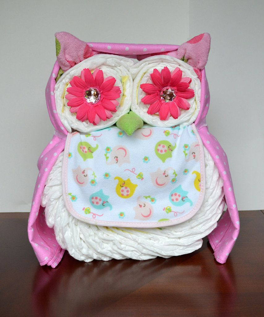 Owl Baby Shower Gifts
 Owl Diaper Cake