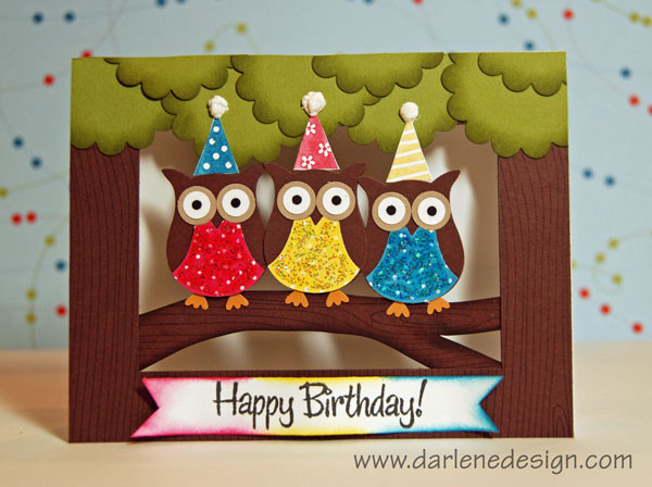 Owl Birthday Card
 Stampin Up My Way i spotlight Owl Punch