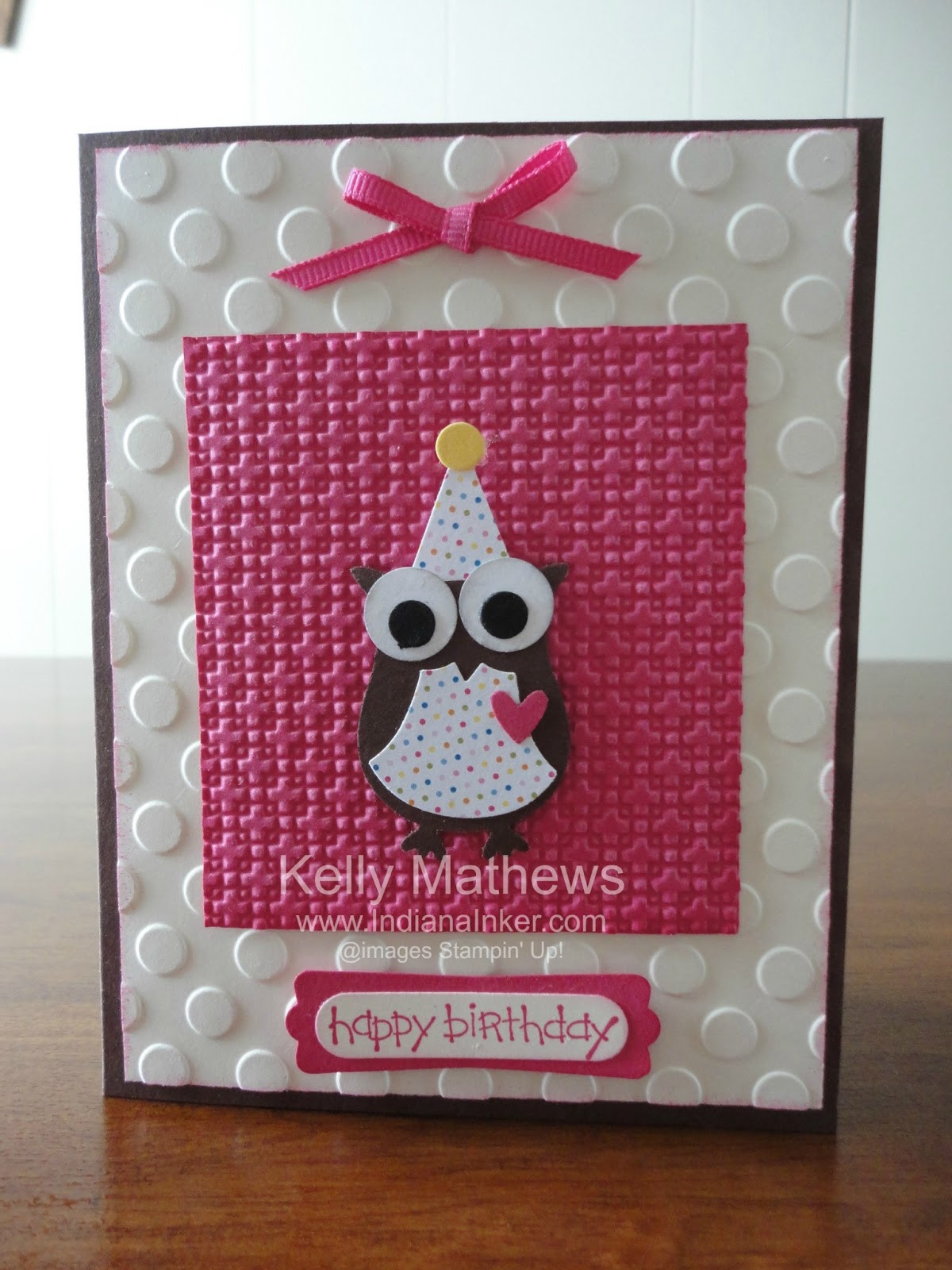 Owl Birthday Card
 Indiana Inker Owl Birthday Card