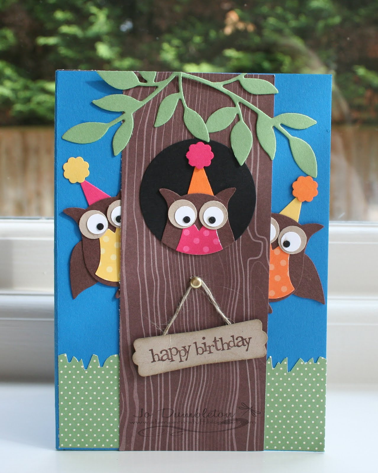 Owl Birthday Card
 Stampin n Stuff It s the Hoot in Holt Hoot