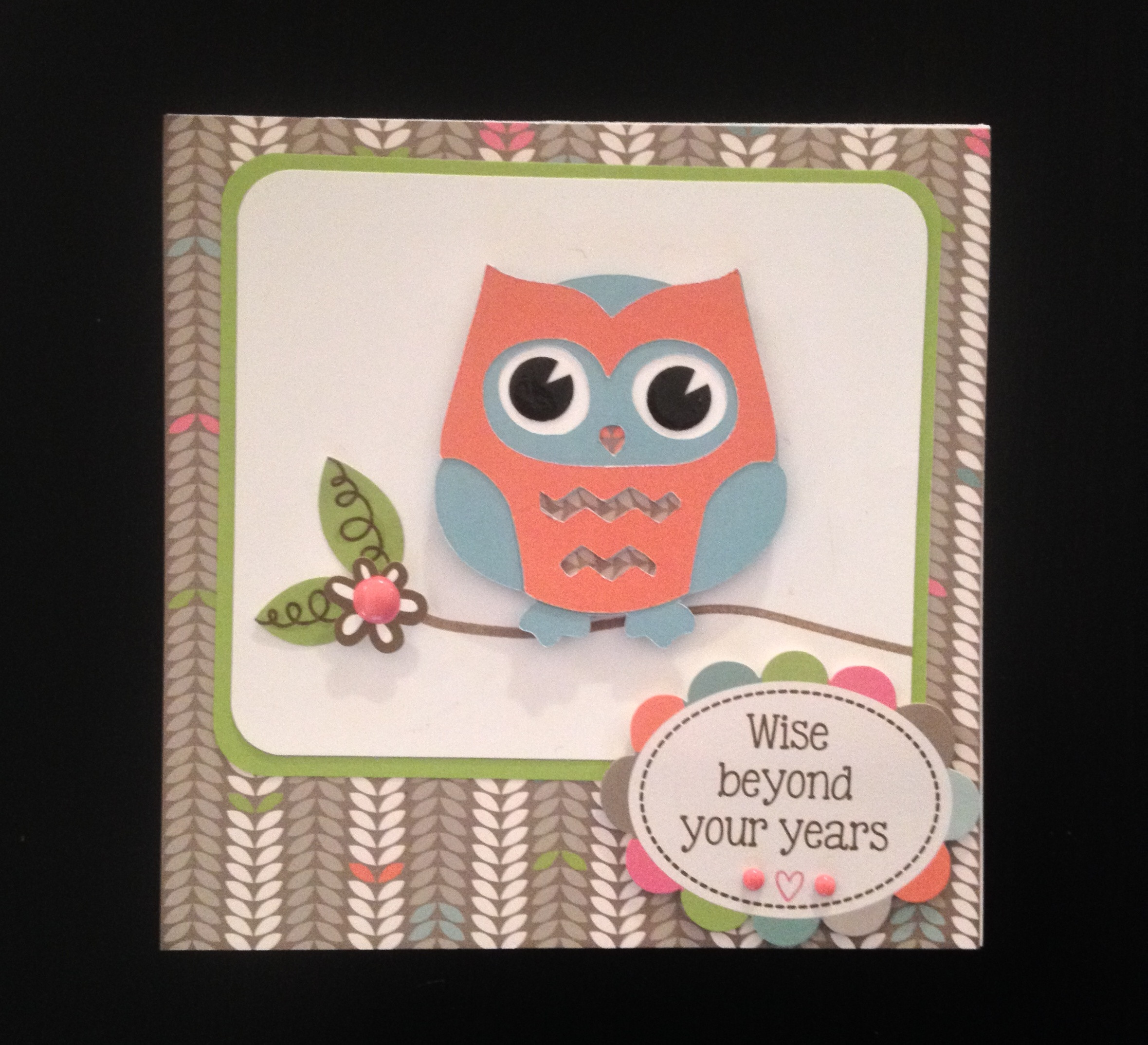 Owl Birthday Card
 “Wise Beyond Your Years” Owl Birthday Card