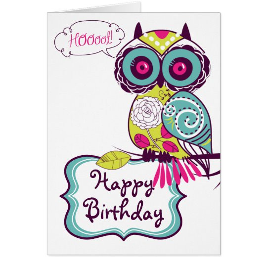 Owl Birthday Card
 Owl Birthday Cards & Invitations