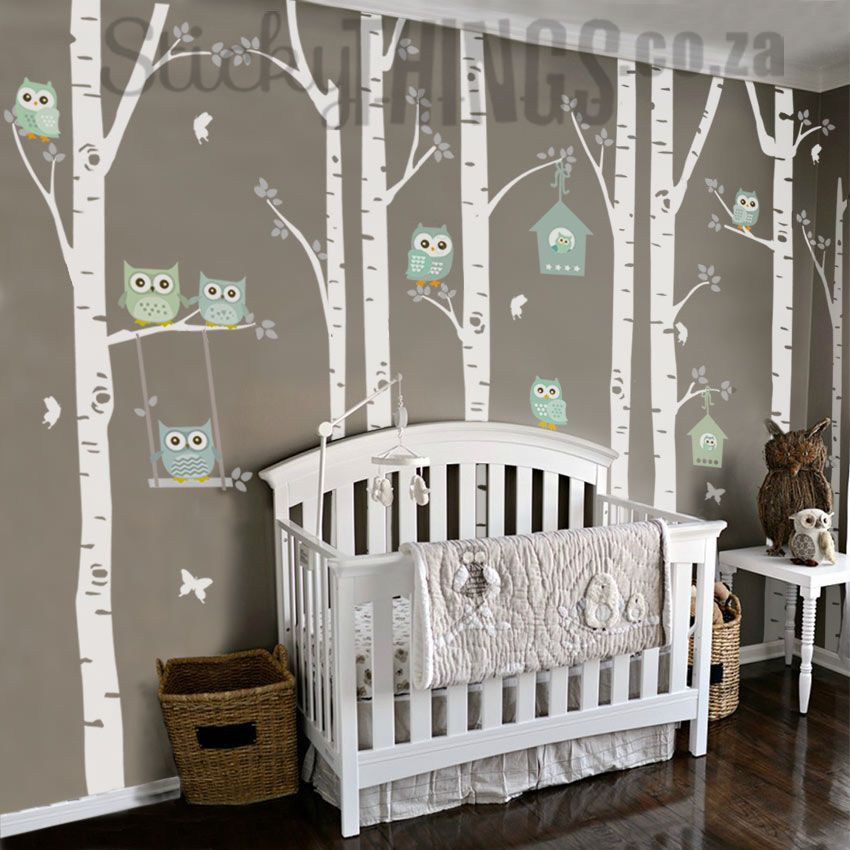 Owl Decor For Baby Nursery
 The Owl Nursery Wall Vinyl Forest StickyThings