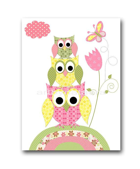 Owl Decor For Baby Nursery
 Owl Decor Owl Nursery Baby Girl Nursery Art Decor Nursery Wall