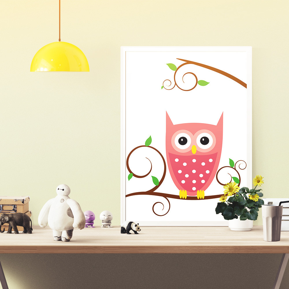 Owl Decor For Kids Room
 Cute owl poster ideal for babies and kids room decor