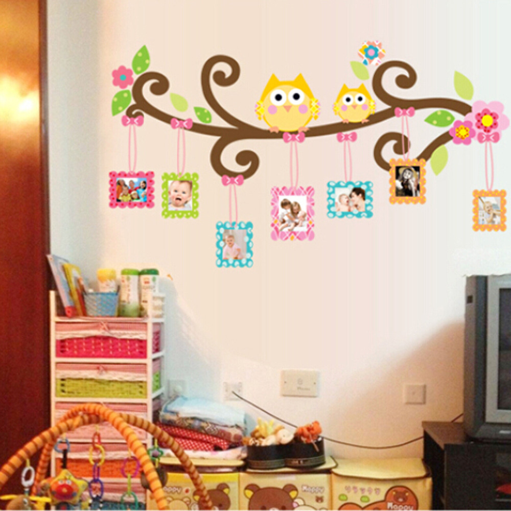 Owl Decor For Kids Room
 3D owl photo frame wall stickers for children s room