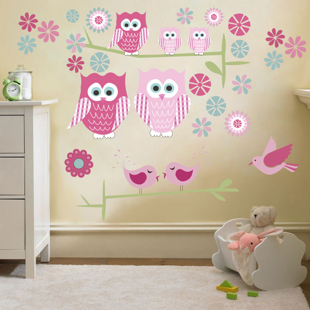 Owl Decor For Kids Room
 Childrens Kids Themed Wall Decor Room Stickers Sets