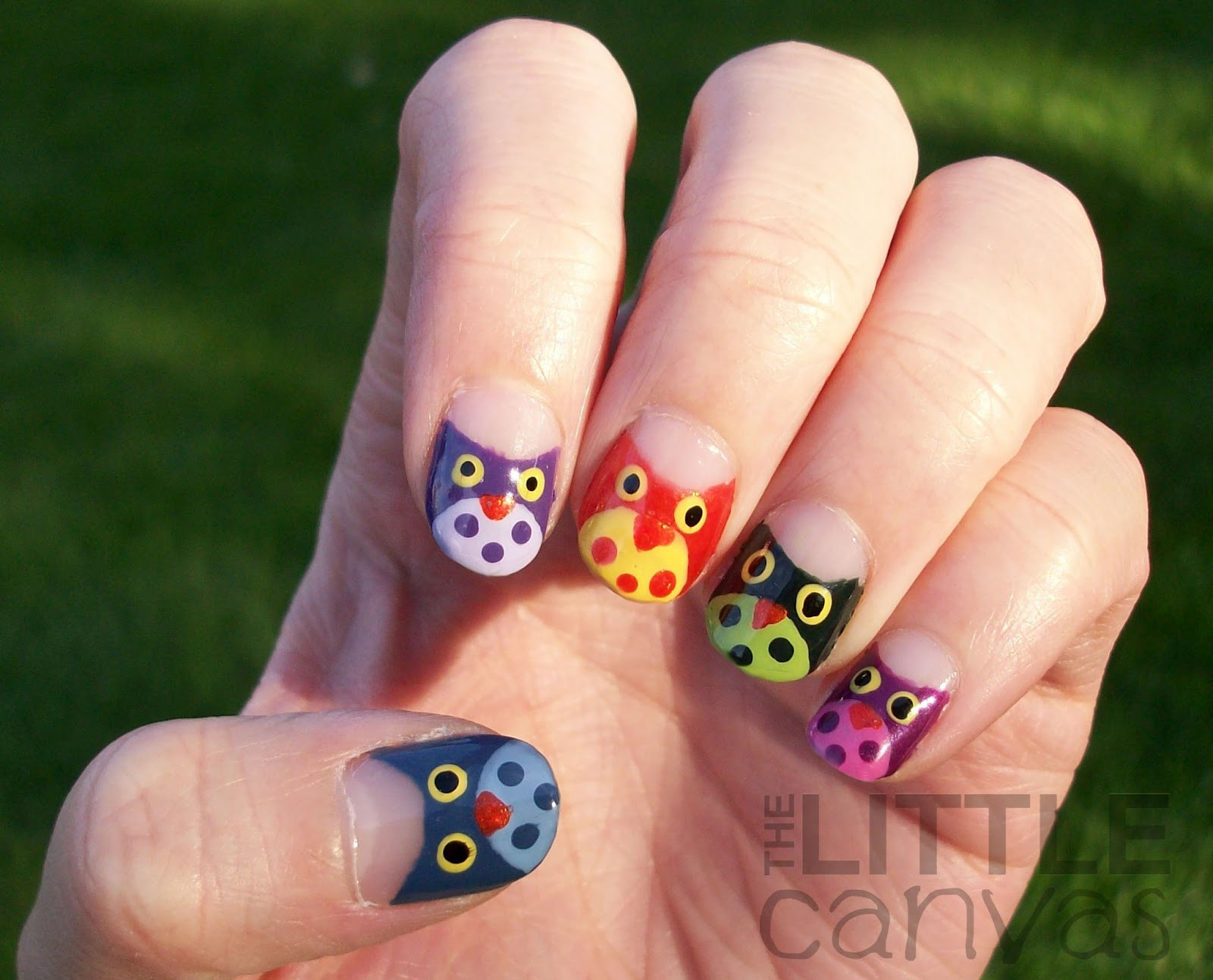 Owl Nail Designs
 31 Day Challenge Day 11 Half Moons Owls The Little
