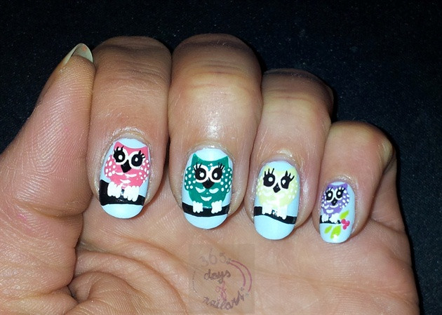 Owl Nail Designs
 Cute owl nail art Nail Art Gallery