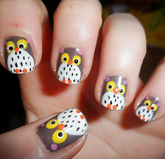 Owl Nail Designs
 40 Cute Owl Nail Art Designs
