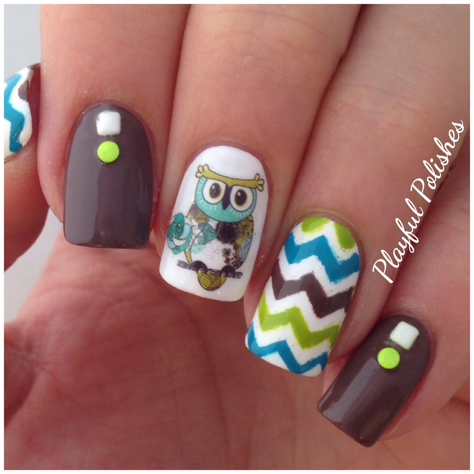 Owl Nail Designs
 Playful Polishes OWL NAIL ART WATER DECALS COUPON