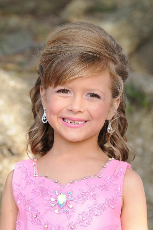 Pageant Hairstyles For Kids
 Half Up Half Down Hairstyle aubs Pinterest