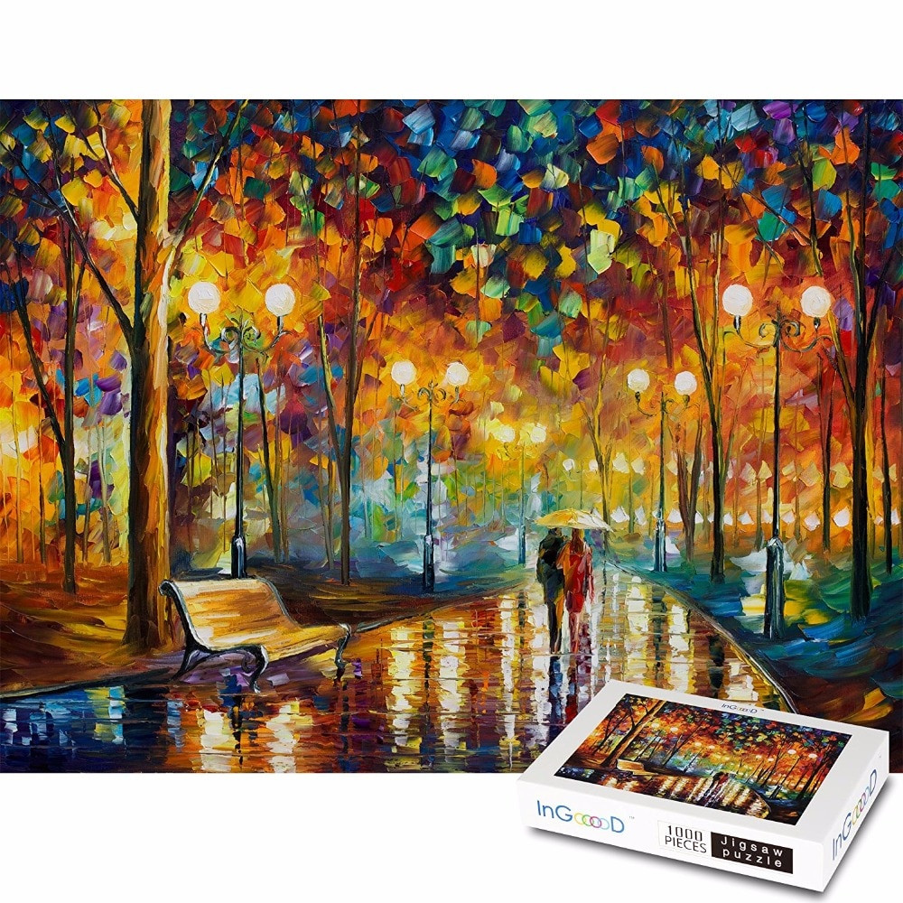 Painting Games For Adults
 Ingooood Jigsaw puzzle Painting Series Rainy Night Walk
