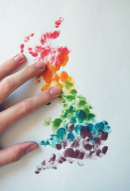 Painting Projects For Adults
 Finger paint Britain I think I want to do this but with