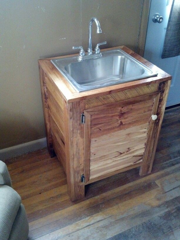 Pallet Bathroom Vanity
 Vanity from old pallet wood My pins in 2019