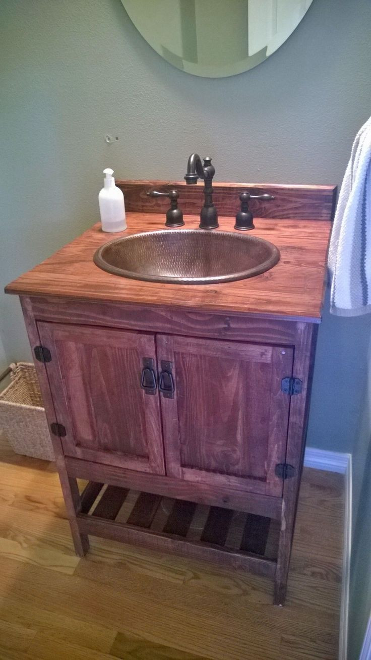 Pallet Bathroom Vanity
 Rustic vanity made from pallet wood