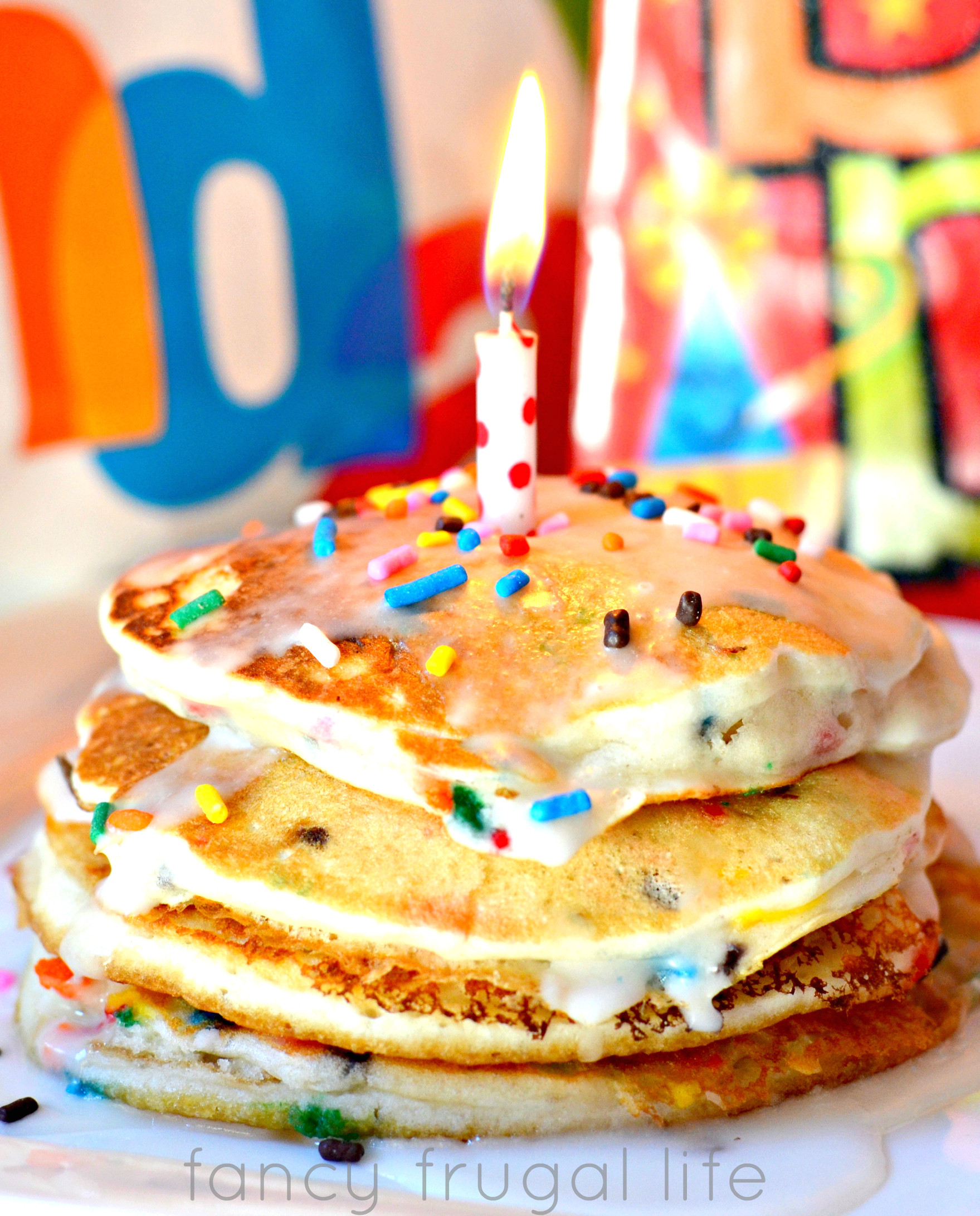 Pancake Birthday Cake
 Easy Birthday Pancakes