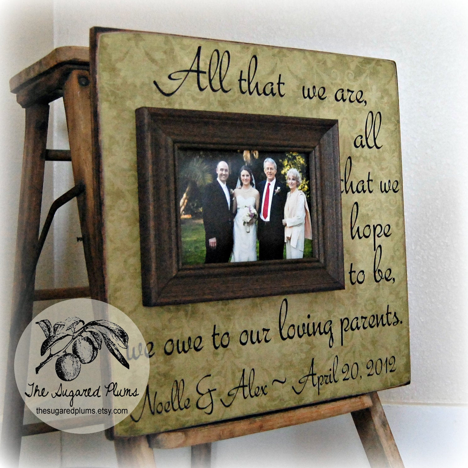 Parent Gift Ideas For Wedding
 Parents Thank You Gifts Wedding Personalized Picture Frame