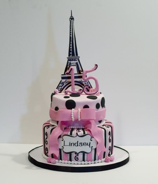 Paris Birthday Cakes
 Paris Theme Birthday cake