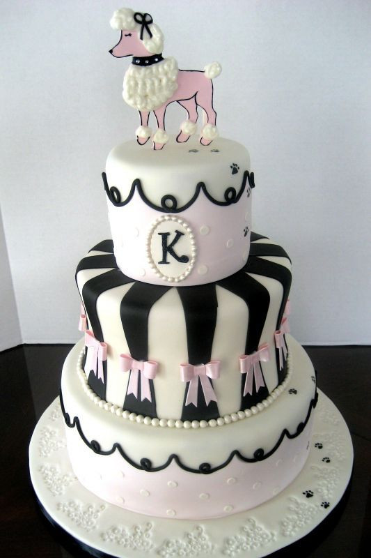 Paris Birthday Cakes
 french poodle cake BIRTHDAY GIRL GLAM™