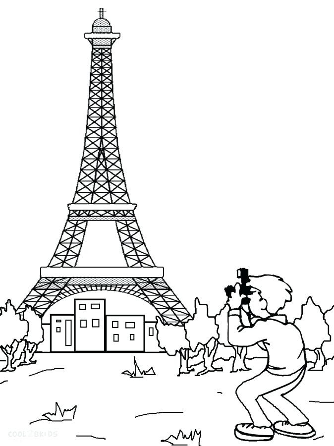 Paris Coloring Pages For Kids
 Eiffel Tower Black And White Drawing at GetDrawings