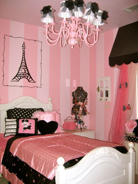 Paris Themed Girl Bedroom
 Poodles Paris and a Pink Bedroom Design Dazzle