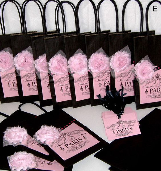 Paris Themed Party For Kids
 12 French Paris Party Favor Bags Gift Tags and by