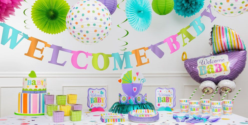Party City Boy Baby Shower
 Bright Wel e Baby Shower Decorations Party City