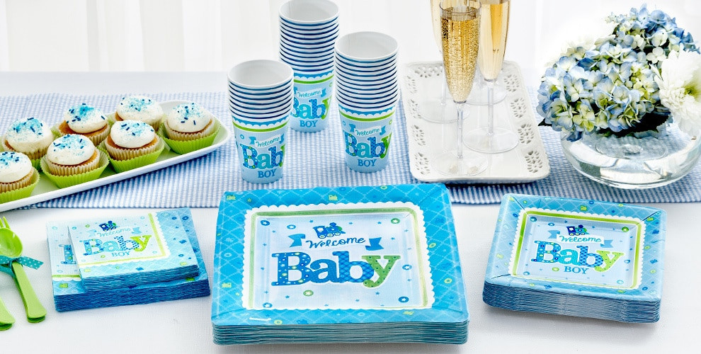 Party City Boy Baby Shower
 Wel e Baby Boy Baby Shower Party Supplies Party City