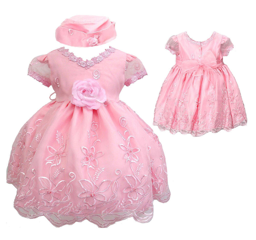 Party Dresses Baby
 New Baby Infant Toddler Girl Pageant Wedding Formal Pink
