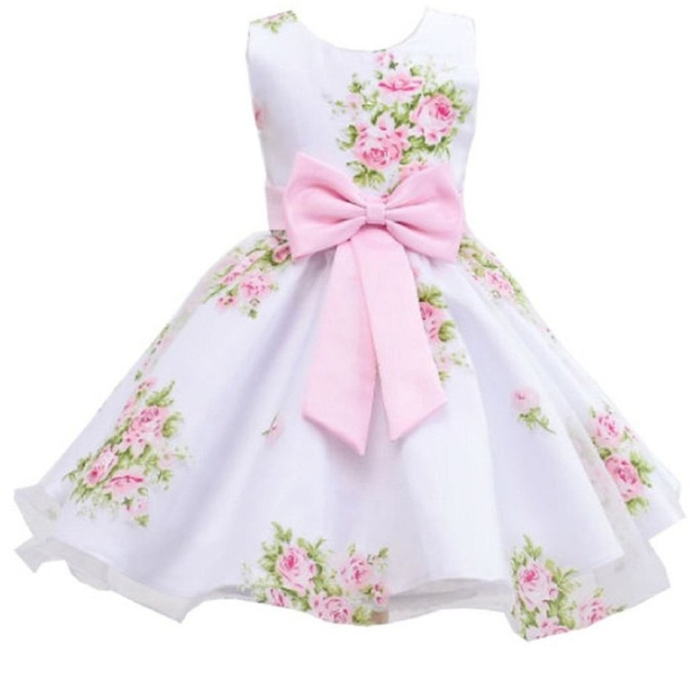 Party Dresses Baby
 Retail new style summer baby girl print flower girl dress