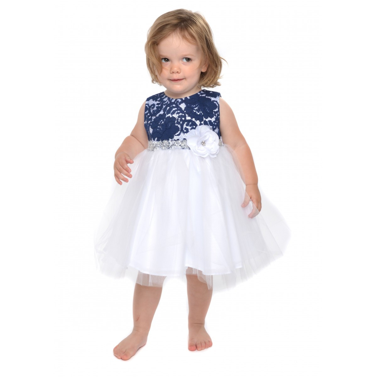 Party Dresses Baby
 Stunning Baby Toddler Party Dress 6 24 months with Navy Lace